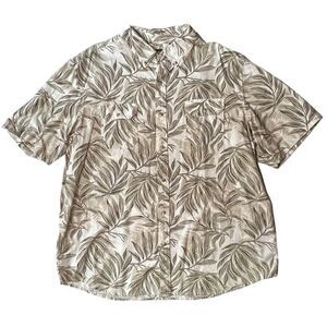 Chaps Men’s Tropical Hawaiian Button Front Short Sleeve Shirt Size XXL 2XL